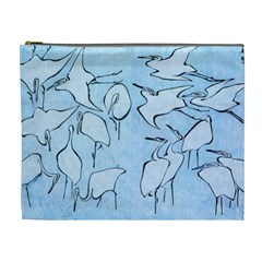 Katsushika Hokusai, Egrets From Quick Lessons In Simplified Drawing Cosmetic Bag (xl) by Valentinaart