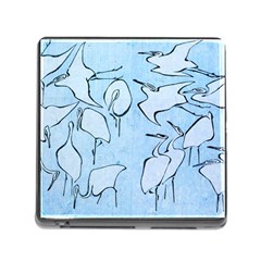 Katsushika Hokusai, Egrets From Quick Lessons In Simplified Drawing Memory Card Reader (square 5 Slot) by Valentinaart