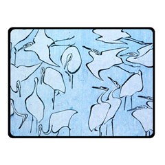 Katsushika Hokusai, Egrets From Quick Lessons In Simplified Drawing Fleece Blanket (small) by Valentinaart