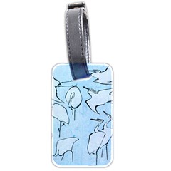 Katsushika Hokusai, Egrets From Quick Lessons In Simplified Drawing Luggage Tags (two Sides) by Valentinaart