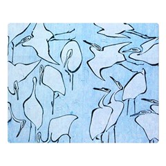 Katsushika Hokusai, Egrets From Quick Lessons In Simplified Drawing Double Sided Flano Blanket (large)  by Valentinaart