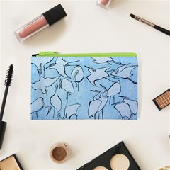 Katsushika Hokusai, Egrets From Quick Lessons In Simplified Drawing Cosmetic Bag (xs) by Valentinaart