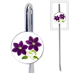 Purple Star Clematis - Vintage Design Book Mark by WensdaiAmbrose