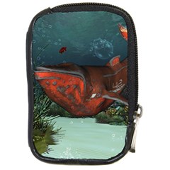 Awesome Mechanical Whale In The Deep Ocean Compact Camera Leather Case by FantasyWorld7