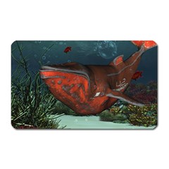 Awesome Mechanical Whale In The Deep Ocean Magnet (rectangular) by FantasyWorld7