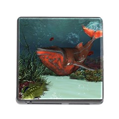 Awesome Mechanical Whale In The Deep Ocean Memory Card Reader (square 5 Slot) by FantasyWorld7