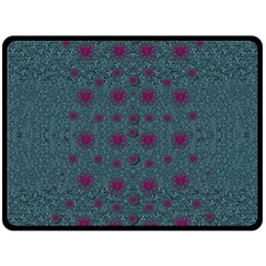 Lovely Ornate Hearts Of Love Double Sided Fleece Blanket (large)  by pepitasart