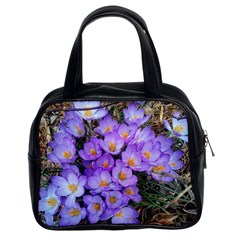 Signs Of Spring Purple Crocua Classic Handbag (two Sides) by Riverwoman