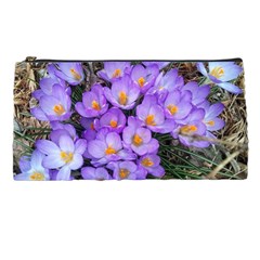 Signs Of Spring Purple Crocua Pencil Cases by Riverwoman