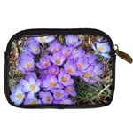 Signs of spring purple crocua Digital Camera Leather Case Back