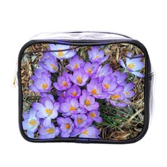 Signs Of Spring Purple Crocua Mini Toiletries Bag (one Side)