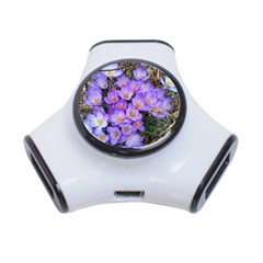 Signs Of Spring Purple Crocua 3-port Usb Hub by Riverwoman