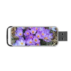 Signs Of Spring Purple Crocua Portable Usb Flash (one Side) by Riverwoman