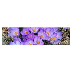 Signs Of Spring Purple Crocua Satin Scarf (oblong) by Riverwoman