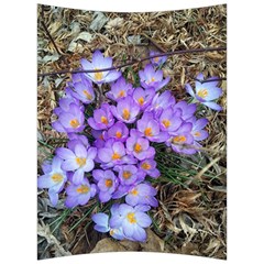 Signs Of Spring Purple Crocua Back Support Cushion by Riverwoman