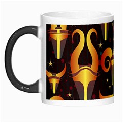 Stylised Horns Black Pattern Morph Mugs