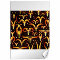 Stylised Horns Black Pattern Canvas 20  X 30 