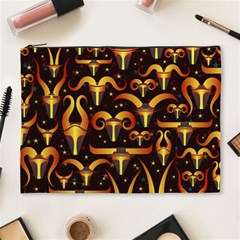 Stylised Horns Black Pattern Cosmetic Bag (xl)