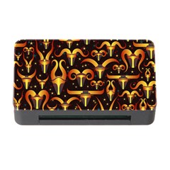 Stylised Horns Black Pattern Memory Card Reader With Cf