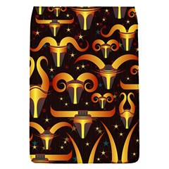 Stylised Horns Black Pattern Removable Flap Cover (s)