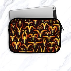 Stylised Horns Black Pattern Apple Ipad Mini Zipper Cases by HermanTelo