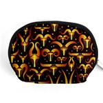 Stylised Horns Black Pattern Accessory Pouch (Medium) Front