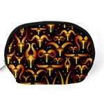 Stylised Horns Black Pattern Accessory Pouch (Medium) Back