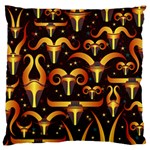 Stylised Horns Black Pattern Standard Flano Cushion Case (One Side) Front