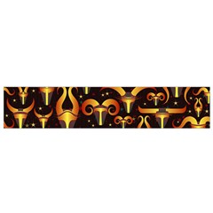 Stylised Horns Black Pattern Small Flano Scarf