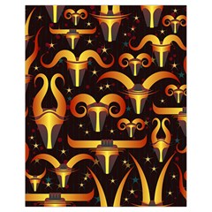 Stylised Horns Black Pattern Drawstring Bag (small)