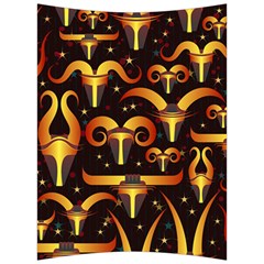 Stylised Horns Black Pattern Back Support Cushion by HermanTelo