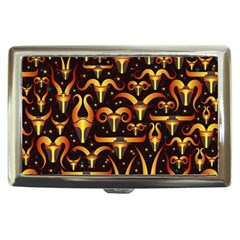 Stylised Horns Black Pattern Cigarette Money Case