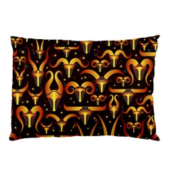 Stylised Horns Black Pattern Pillow Case