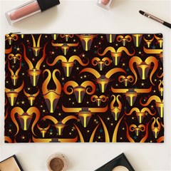 Stylised Horns Black Pattern Cosmetic Bag (xxl)