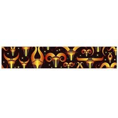 Stylised Horns Black Pattern Large Flano Scarf 