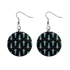 Seamless Pattern Background Black Mini Button Earrings