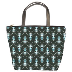 Seamless Pattern Background Black Bucket Bag