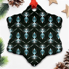 Seamless Pattern Background Black Snowflake Ornament (two Sides)