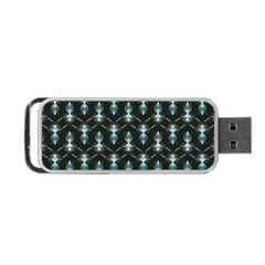 Seamless Pattern Background Black Portable Usb Flash (one Side)