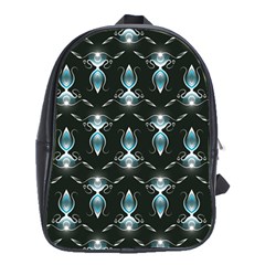 Seamless Pattern Background Black School Bag (xl)