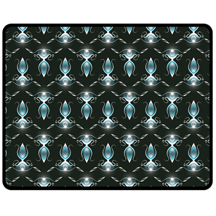 Seamless Pattern Background Black Double Sided Fleece Blanket (Medium) 