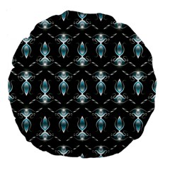 Seamless Pattern Background Black Large 18  Premium Flano Round Cushions