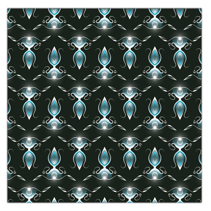 Seamless Pattern Background Black Large Satin Scarf (Square)