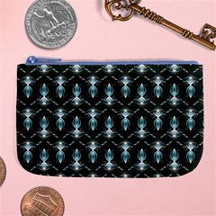 Seamless Pattern Background Black Large Coin Purse by HermanTelo