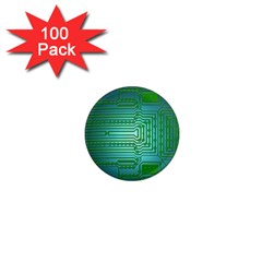 Board Conductors Circuits 1  Mini Magnets (100 Pack)  by HermanTelo