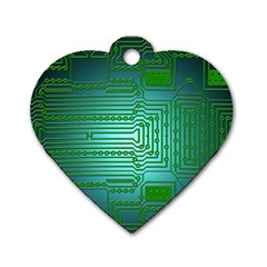 Board Conductors Circuits Dog Tag Heart (one Side)