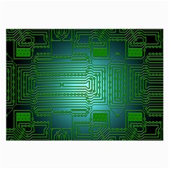 Board Conductors Circuits Large Glasses Cloth (2-side) by HermanTelo