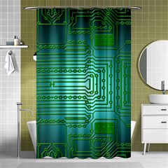 Board Conductors Circuits Shower Curtain 48  X 72  (small) 