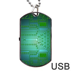 Board Conductors Circuits Dog Tag Usb Flash (one Side) by HermanTelo