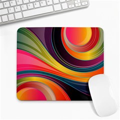 Abstract Colorful Background Wavy Large Mousepads by HermanTelo